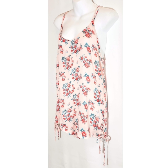 Just U In Pink Floral Tie Sides Romper - Picture 2 of 7